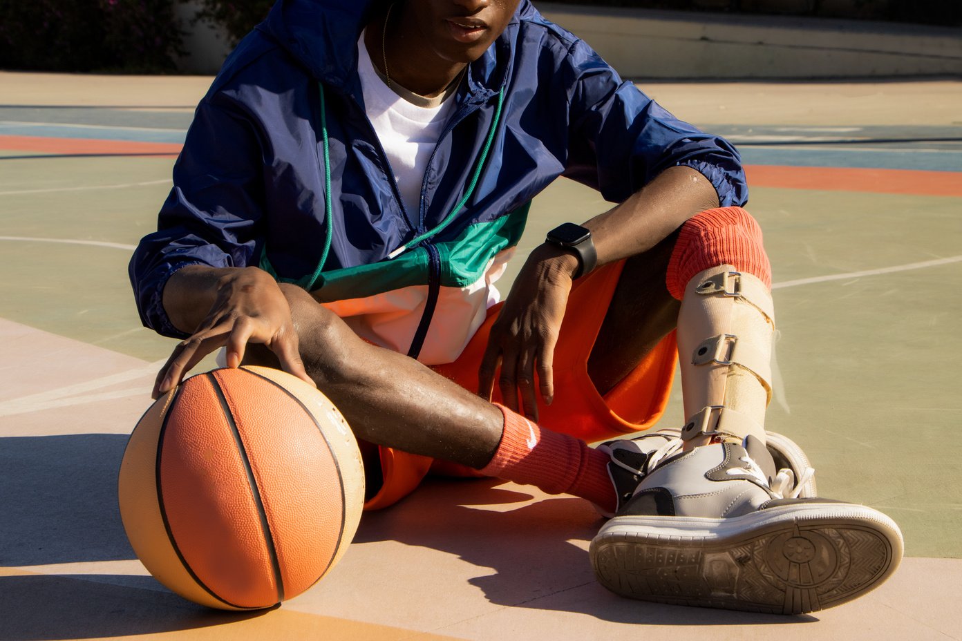 Hooper Man in a Basketball Court